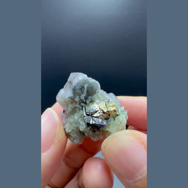 Apatite with Arsenopyrite Yaogangxian 2.5 cm — alternate view