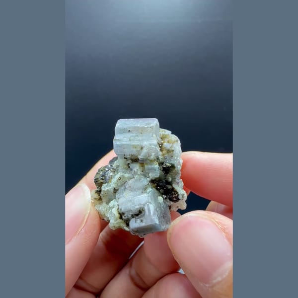 Apatite with Arsenopyrite Yaogangxian 2.5 cm — alternate view