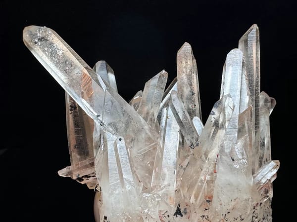 Pale Pink Quartz Point Cluster — Madagascar — individual mineral specimen view 1
