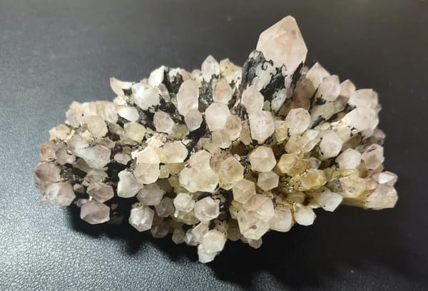 Two-Tone Inclusion Pineapple Quartz — Madagascar — individual mineral specimen view 1