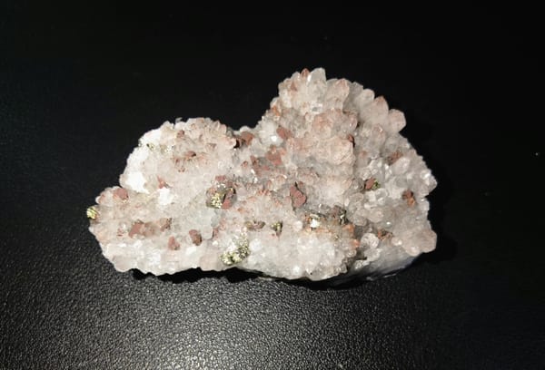 Red Quartz with Chalcopyrite and Galena — Jiangxi — individual mineral specimen view 1