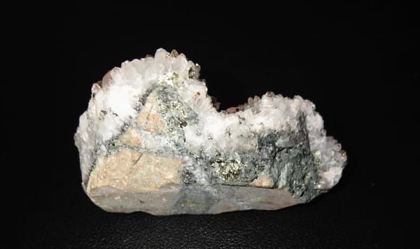 Red Quartz with Chalcopyrite and Galena — Jiangxi — individual mineral specimen view 3