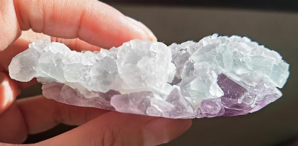 Snow-Covered Sugar Fluorite Plate — individual mineral specimen view 2
