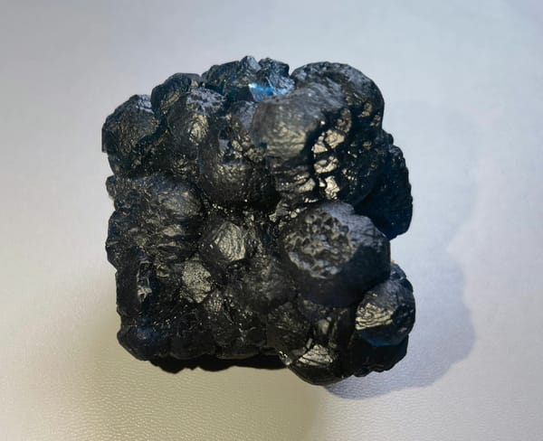 Blueberry blue fluorite cluster from Inner Mongolia — source photograph 4