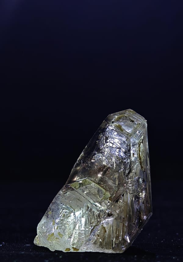 Smoky Skeletal Quartz with Enhydro Inclusion — Namibia — individual mineral specimen view 2