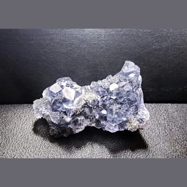 Tanzanite Blue Fluorite on Matrix — Fujian - complete view