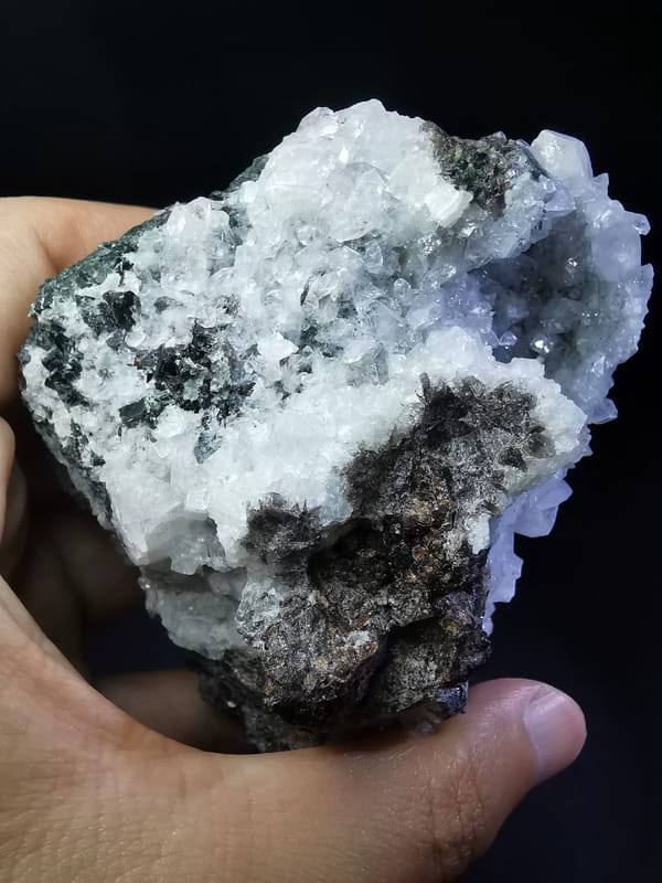 Complete reverse matrix view with pale and dark mineral zones