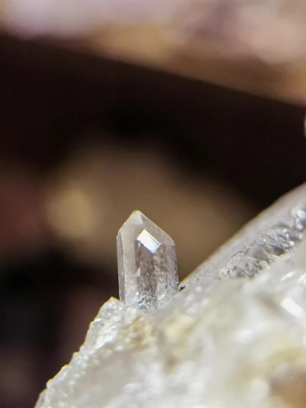 Clear Quartz Cluster with Growth Channels — Brazil — individual mineral specimen view 1