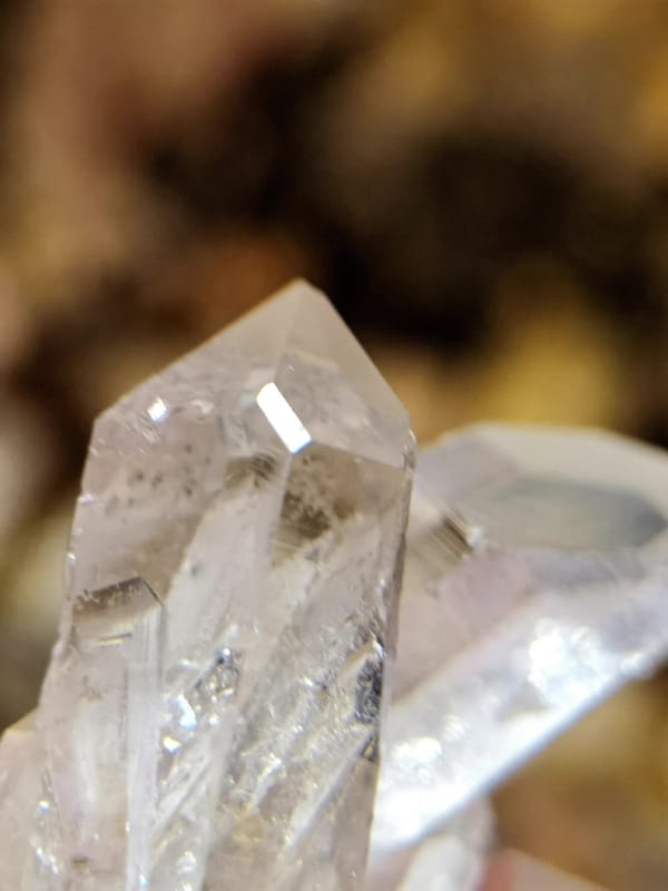 Clear Quartz Cluster with Growth Channels — Brazil — individual mineral specimen view 2