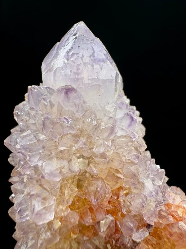 Blush Cactus Quartz Tower — South Africa — individual mineral specimen view 1