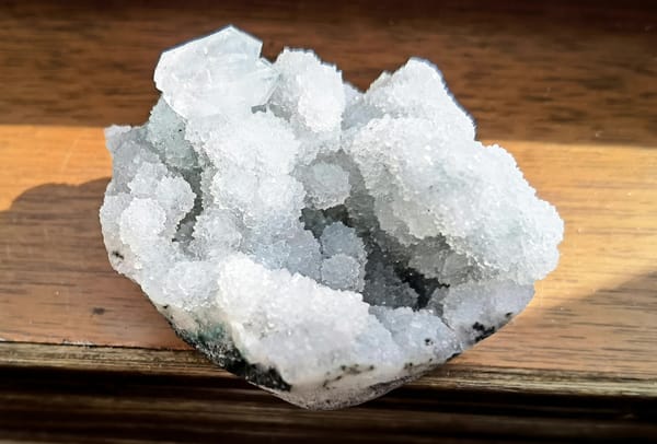 Pastel Botryoidal Apophyllite with Clear Crystals — India — individual mineral specimen view 1