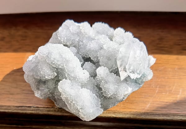Pastel Botryoidal Apophyllite with Clear Crystals — India — individual mineral specimen view 2