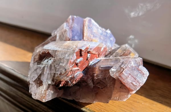 Complete front view of Chocolate-Brown Calcite Crystal Cluster