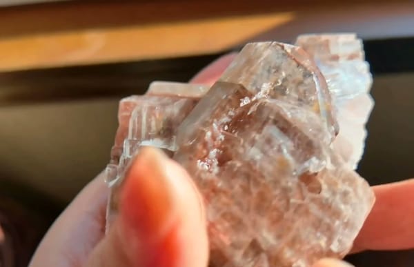 Complete reverse view of the exact Chocolate-Brown Calcite Crystal Cluster