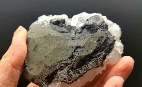 Complete reverse view of the exact Clear Apophyllite Crystal Cluster on Matrix from India