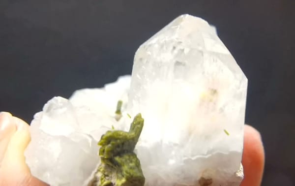 Complete front view of Garden Quartz with Yellow Inclusions from Sichuan