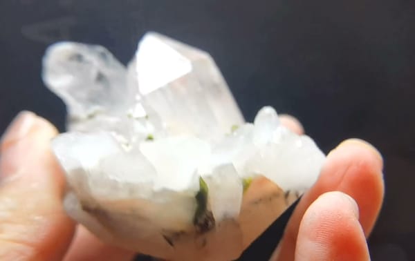 Complete reverse view of the exact Garden Quartz with Yellow Inclusions from Sichuan