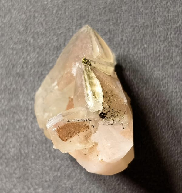 Secondary Calcite with Pyrite — Daye — individual mineral specimen view 2