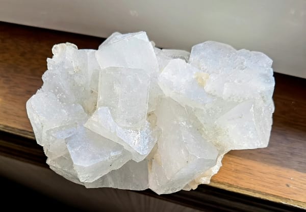 Sugar Apophyllite Block Cluster — India — individual mineral specimen view 1