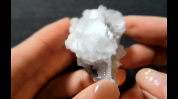 Complete reverse view of the exact Rose-Petal Lace Calcite from Xianghualing
