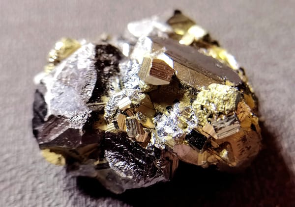 Sphalerite and Chalcopyrite Crystal Cluster — Jiangxi — individual mineral specimen view 1
