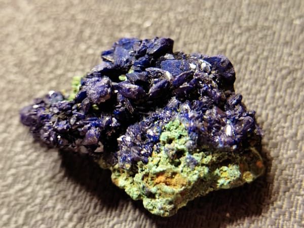 Petal Azurite Miniature — Anhui — individual mineral specimen view 1
