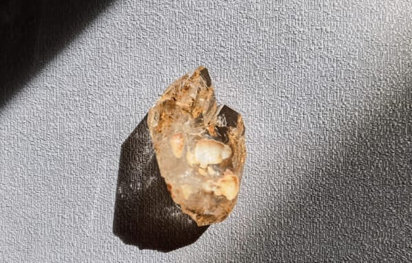 Red-Clay Windowed Skeletal Quartz — Namibia — individual mineral specimen view 2