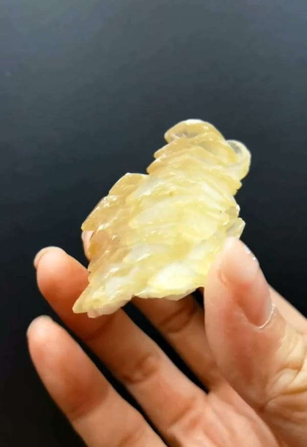 Complete side view of the exact Towered Calcite with Tri-Radiate Forms from Daye