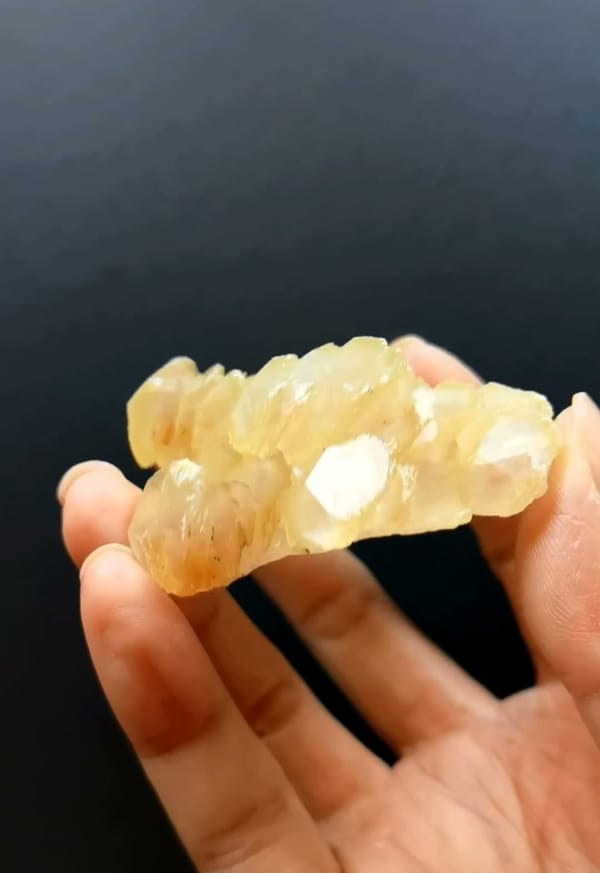 Complete underside view of the exact Towered Calcite with Tri-Radiate Forms from Daye
