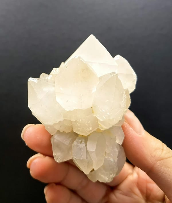 Frosted Pineapple Skeletal Quartz Cluster — Madagascar — individual mineral specimen view 2