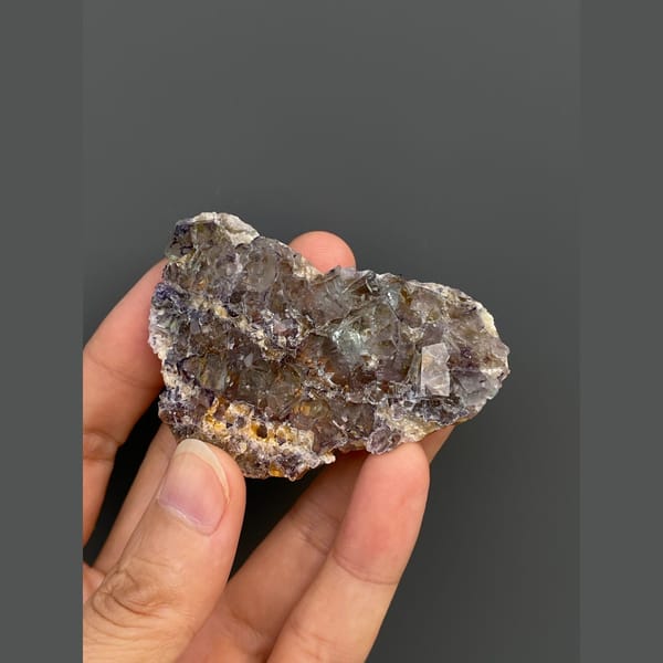 Smoky brown-purple fluorite plate from Inner Mongolia — alternate view