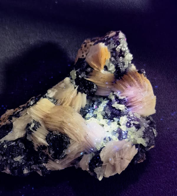 Barite with Galena and Cerussite — Morocco — individual mineral specimen view 1