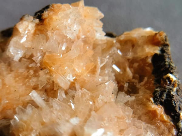 Orange Needle Zeolite Cluster — India — individual mineral specimen view 2