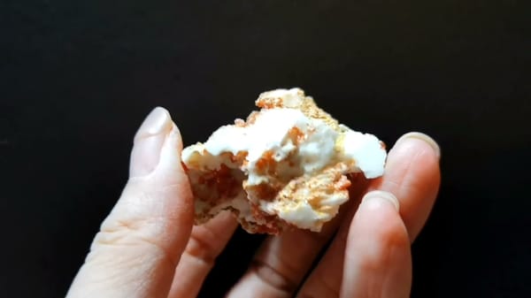 Complete reverse view of the exact Vanadinite on Barite from Morocco
