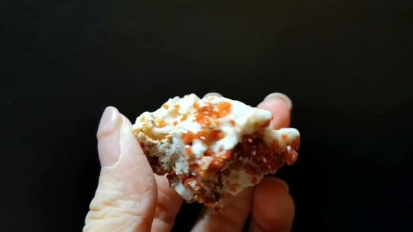 Complete underside view of the exact Vanadinite on Barite from Morocco