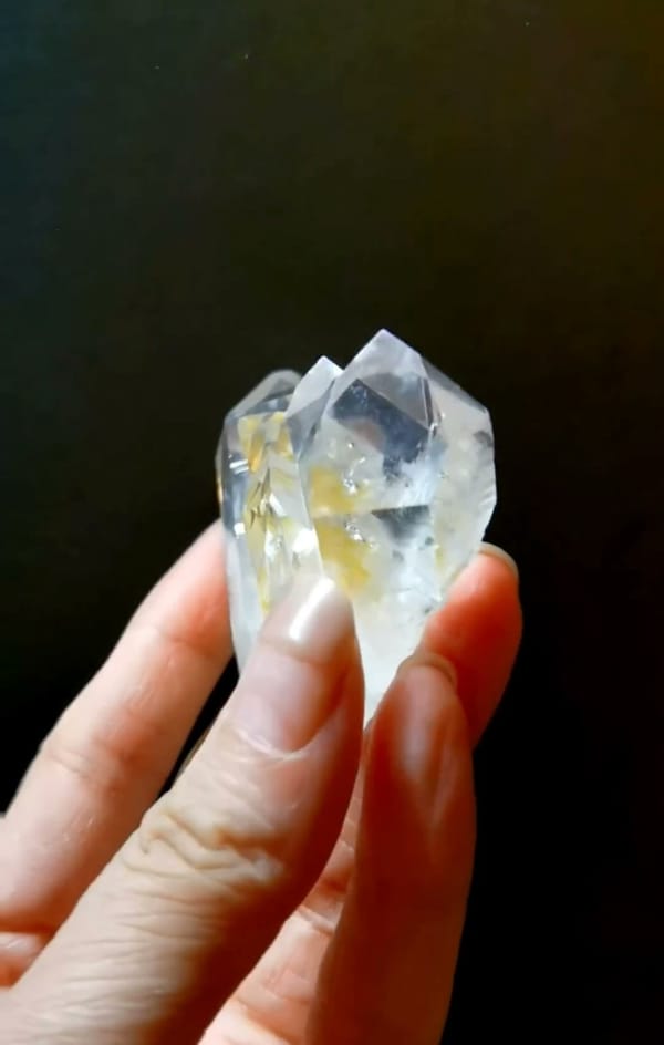 Complete side view of the exact Clear Himalayan Quartz Cluster from Pakistan