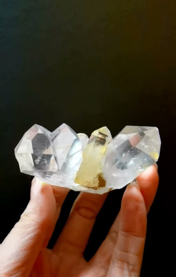 Complete underside view of the exact Clear Himalayan Quartz Cluster from Pakistan