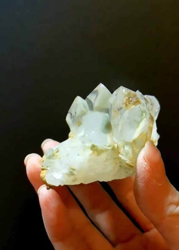 Complete reverse view of the exact Green Phantom Himalayan Quartz Cluster from Pakistan