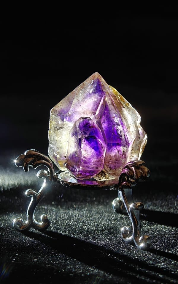Nebula Inclusion Skeletal Quartz — Zimbabwe — individual mineral specimen view 2