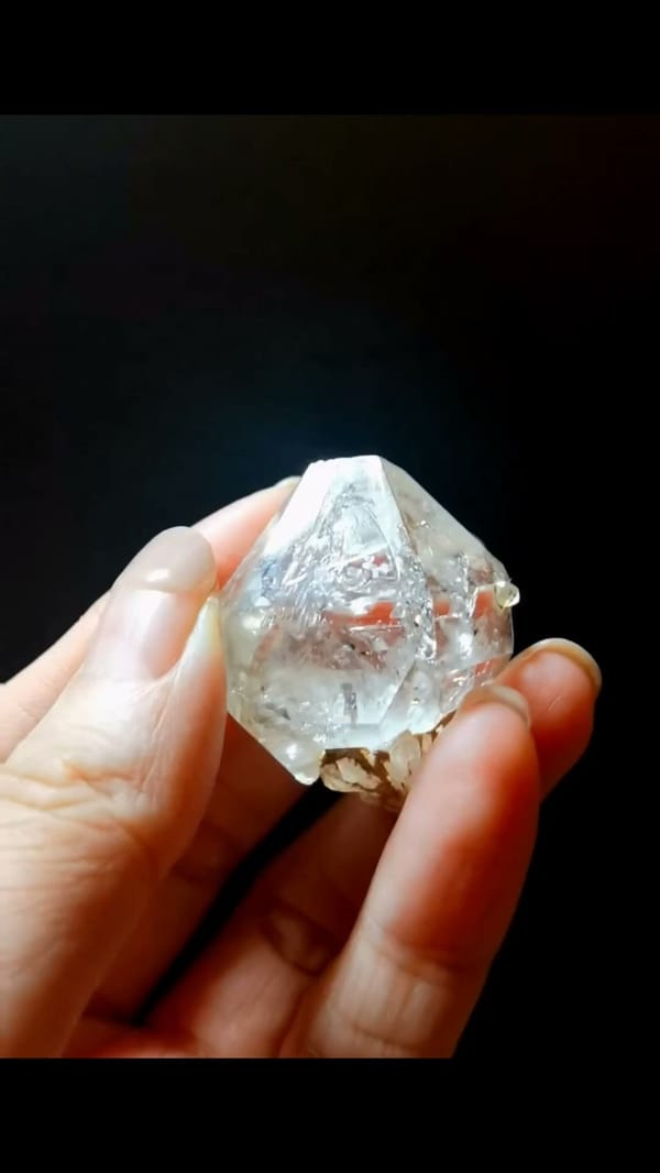 Complete front view of Rainbow Skeletal Quartz from Namibia