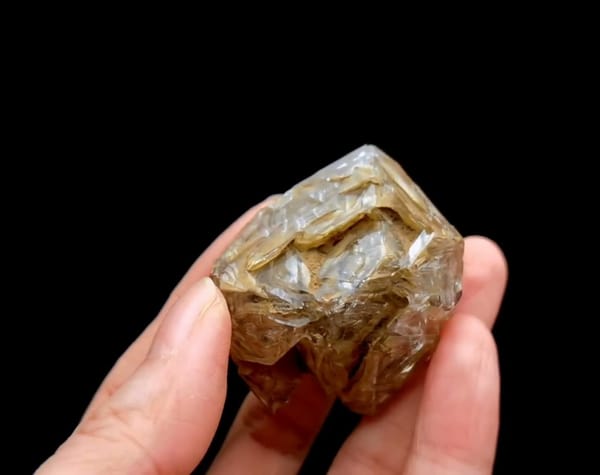 Complete reverse view of the exact Deep-Window Skeletal Quartz from Pakistan
