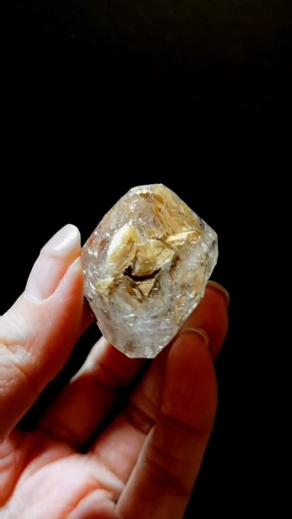 Golden Windowed Skeletal Quartz from Pakistan