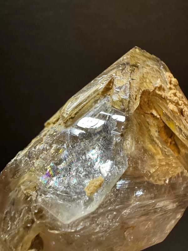 Layered Yellow-Clay Skeletal Quartz — Pakistan — individual mineral specimen view 2