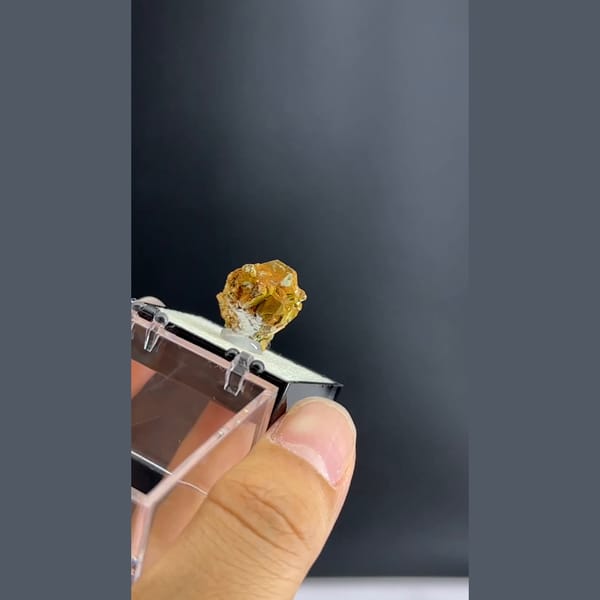 Kesterite with green mushistonite panda ore from Xuebaoding in a box — alternate view
