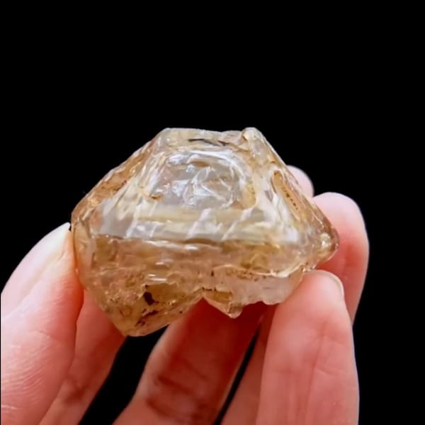 Windowed skeletal quartz from Pakistan — complete view