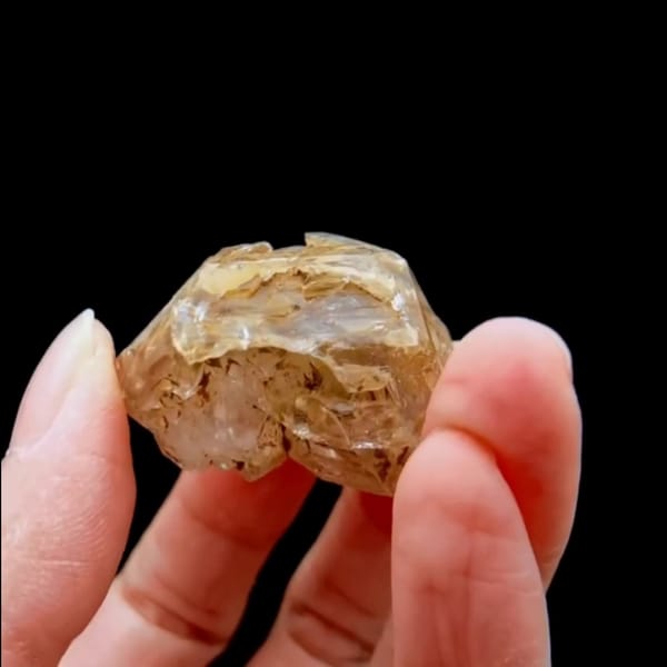 Windowed skeletal quartz from Pakistan — alternate view