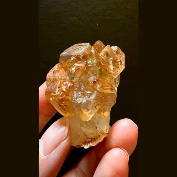 Glossy red clay skeletal quartz from Madagascar — complete view