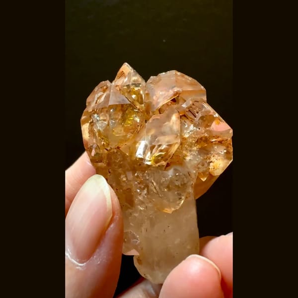 Glossy red clay skeletal quartz from Madagascar — alternate view