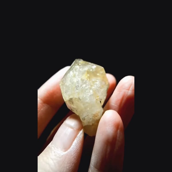 Icy snowy skeletal quartz from Pakistan — alternate view