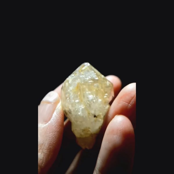Icy snowy skeletal quartz from Pakistan — alternate view